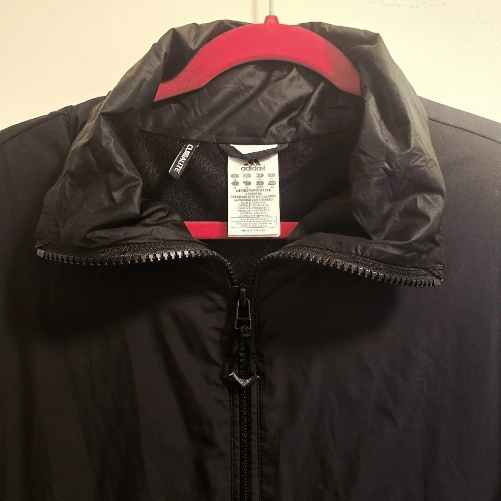 Adidas Climalite Full Zip Short Sleeve Black Runners Jacket - Sz Lg